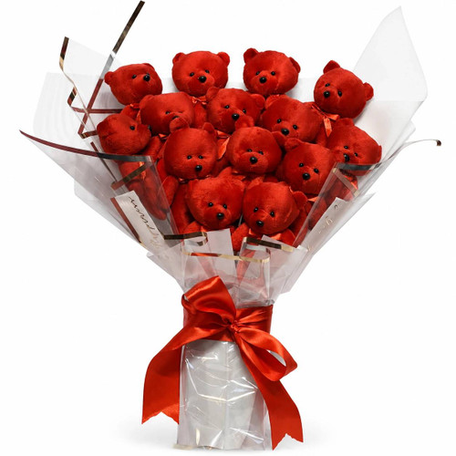 دسته گل عروسکی خرسی عشق ۱۶ عددی